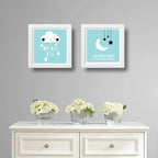 Set 2 Cuadros Dream Big Frase Luna Star Dormitorio Infantil