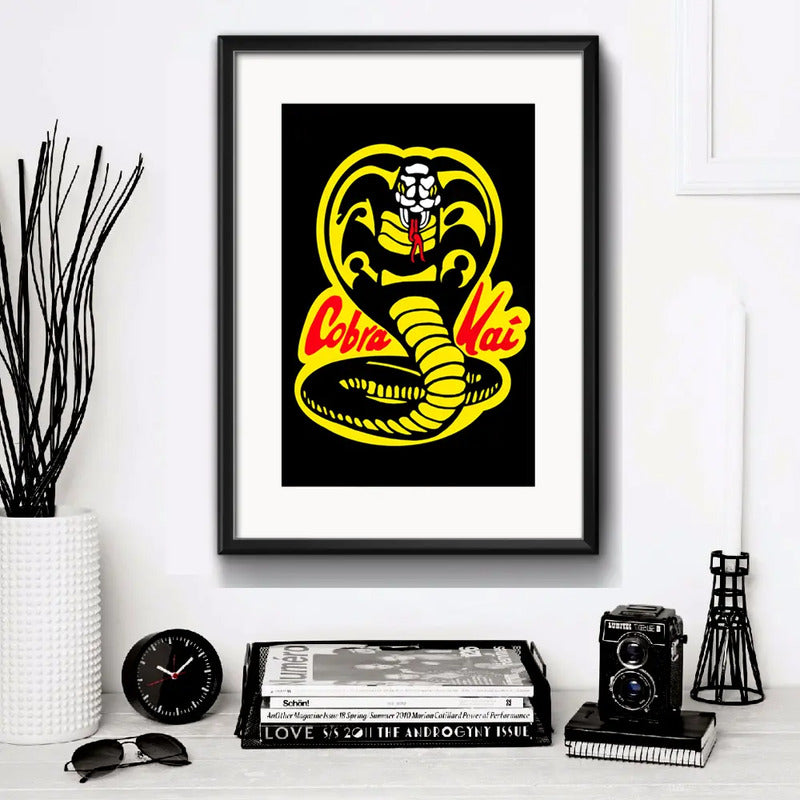 Cuadro Cobra Kai Serie Karate Kid Miyagi Gym Decora Paspartú