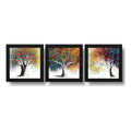 Set 3 Cuadros Árboles Coloridos Árbol Botanico Decoracion