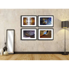 Set 4 Cuadros Arquitectura Moderna Decoracion Con Paspartu