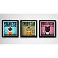 Set 3 Cuadros Gato Cafe Gatito Caferia Bar Pet Decoracion
