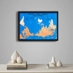 Cuadro Mapa Universal De Mcarthur Mapa Al Revés Decoracion