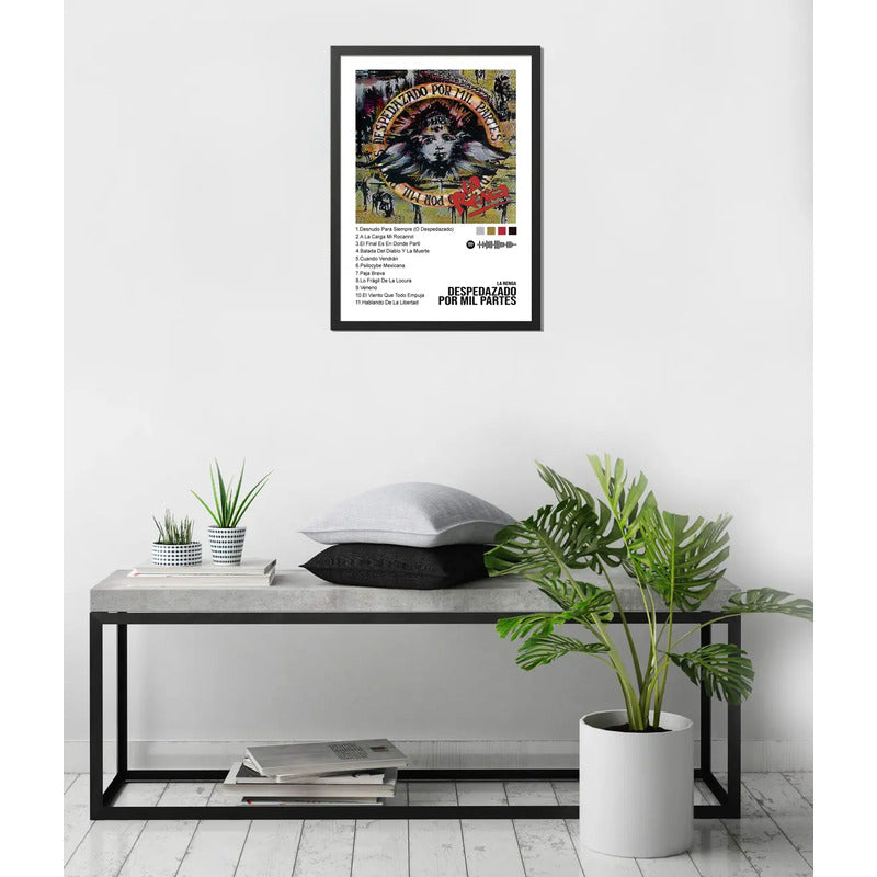 Cuadro La Renga Despedazado X Mil Partes Album Spotify Rock Marco Negro