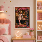 Cuadro Barbie Chef Cocina Decoracion Dormitorio Muñeca Marco Blanco