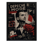Cuadro Depeche Mode Dave Gahan Arte Vintage Rock Pop Marco Negro