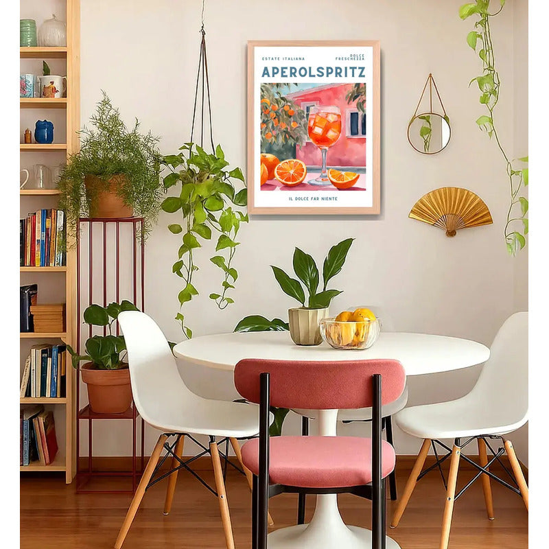 Cuadro Aperol Il Dolce Far Niente Drink Italiano Marco Oak Marco Marrón Claro