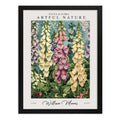 Cuadro Living William Morris Flores Dedaleras Arte Botanico Marco Negro