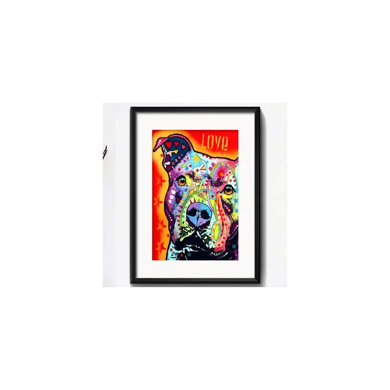 Cuadro Perro Pop Art Todas Las Razas Decoracion Con Paspartú