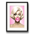 Cuadro Marilyn Monroe Chicle Goma Pop Art Con Paspartu