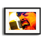 Cuadro Dave Grohl Foo Fighters Rock Decoracion Paspartú Marco Negro