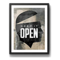 Cuadro Keep It Open Frase Motivacional Coach Decoracion Marco Negro