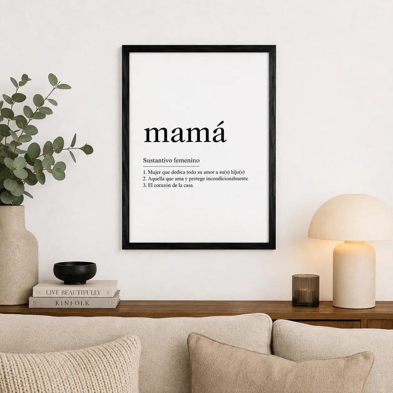 Cuadro Mamá Definicion Significado Decoracion Casa Hogar Marco Negro