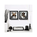 Set 2 Cuadros Perro Baño Dachshund Yorkshire Mascotas Arte