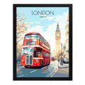Cuadro Dormitorio Living Londres Big Ben Vintage Ciudad Arte Marco Negro