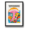 Cuadro Yayoi Kusama Acid Dreams Hongos 53x43cm Con Paspartú Marco Negro
