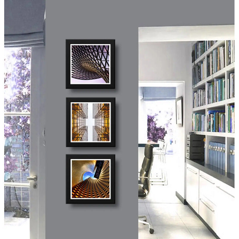 Set 3 Cuadros Arquitectura Moderna Decoracion Estudio Brs2