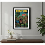 Cuadro Jurassic Park Comics Pelicula Dinosaurio Spielberg Marco Negro
