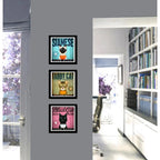 Set 3 Cuadros Gato Cafe Gatito Caferia Bar Pet Decoracion