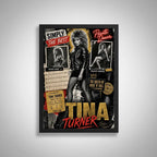 Cuadro Tina Turner Elementos Iconicos Rock Pop Arte Vintage Marco Negro
