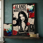 Cuadro Alanis Morissette Jagged Little Pill Rock Art Vintage Marco Negro