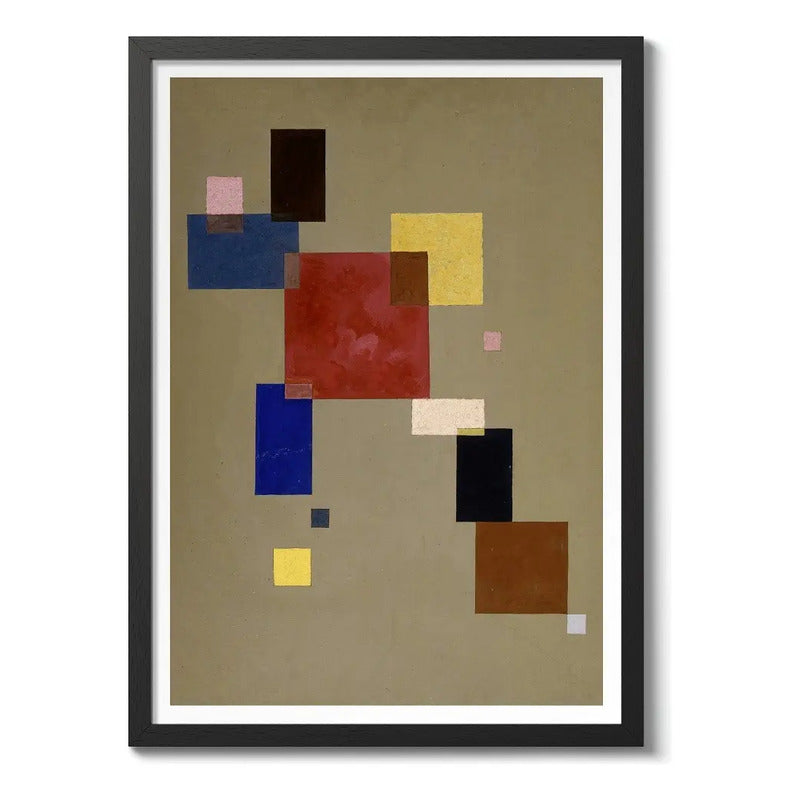 Cuadro Kandinsky Pinturas Arte Abstracto Obras Decoracion 13 Rectangles Marco Negro