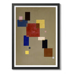 Cuadro Kandinsky Pinturas Arte Abstracto Obras Decoracion 13 Rectangles Marco Negro