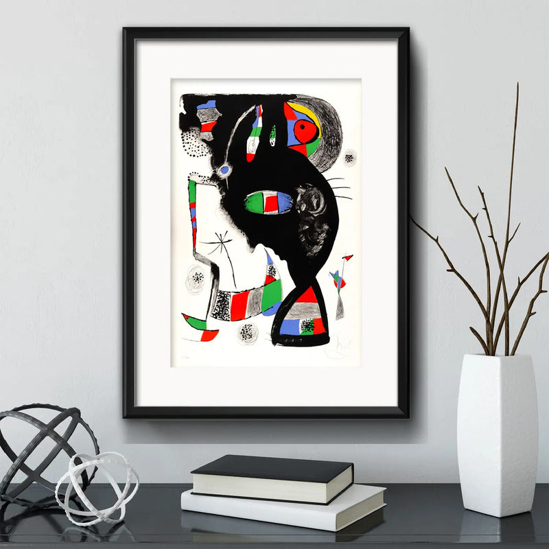 Cuadro Joan Miró 42 Rue Blomet Arte Abstracto Con Paspartú Marco Negro