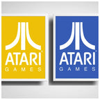Set 2 Cuadros Atari Retro Game Videojuego Geek Decoracion Marco Blanco