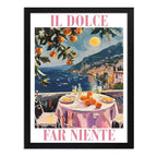 Cuadro Il Dolce Far Niente Atardecer En Italia Cocina Living Marco Negro