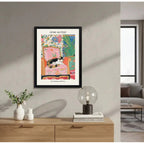 Cuadro Living Dormitorio Henri Matisse Gato Silla Cómoda Art Marco Negro