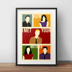 Cuadro How I Met Your Mother Minimalista Serie Con Paspartú Marco Negro