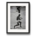 Cuadro Muhammad Ali Boxeo Submarino Deporte 53x43cm Paspartú Marco Negro