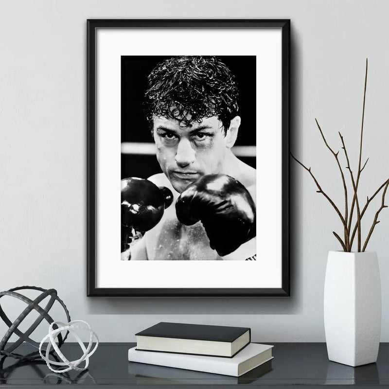 Cuadro Raging Bull Toro Salvaje Robert De Niro Con Paspartú Marco Negro