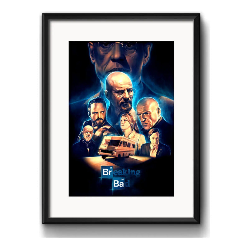 Cuadro Breaking Bad Personajes Serie Decoracion Con Paspartú