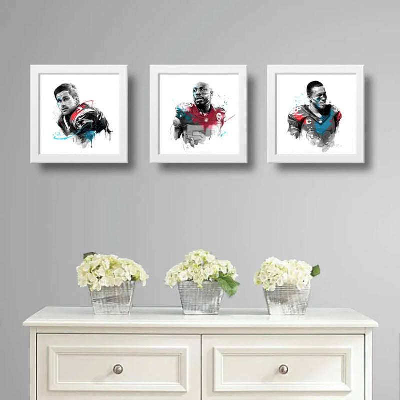 Set 3 Cuadros Super Bowl Nfl Futbol Americano Jugadores Club
