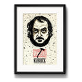 Cuadro Stanley Kubrick Director Pelicula Terror Con Paspartú Marco Negro