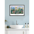 Cuadro Dormitorio Living Claude Monet Palmeras De Bordighera Marco Negro