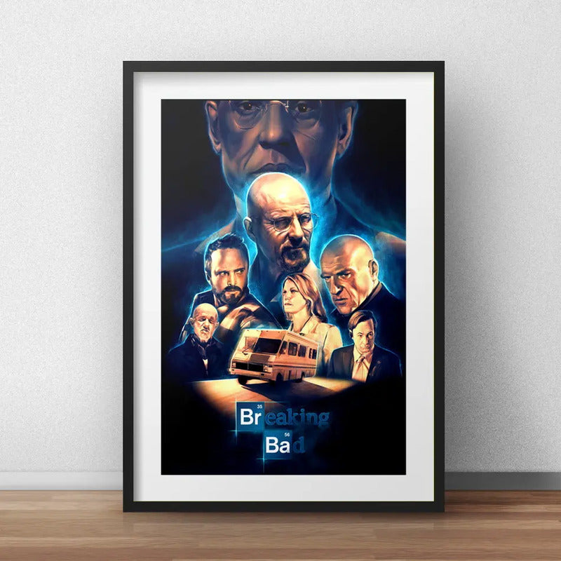 Cuadro Breaking Bad Personajes Serie Decoracion Con Paspartú