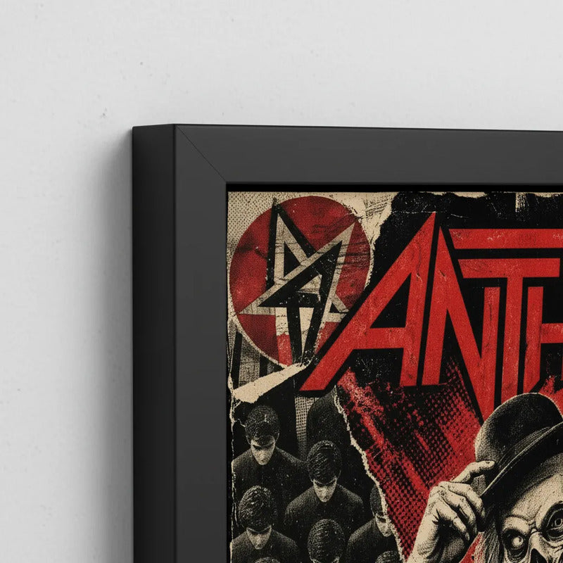 Cuadro Anthrax New York Thrash Heavy Metal Rock Arte Musica Marco Negro