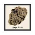 Cuadro Para Living Cocina Estudio Decoracion Moderna Nude Yayoi Kusama Color Beige Con Marco Negro
