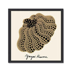Cuadro Para Living Cocina Estudio Decoracion Moderna Nude Yayoi Kusama Color Beige Con Marco Negro