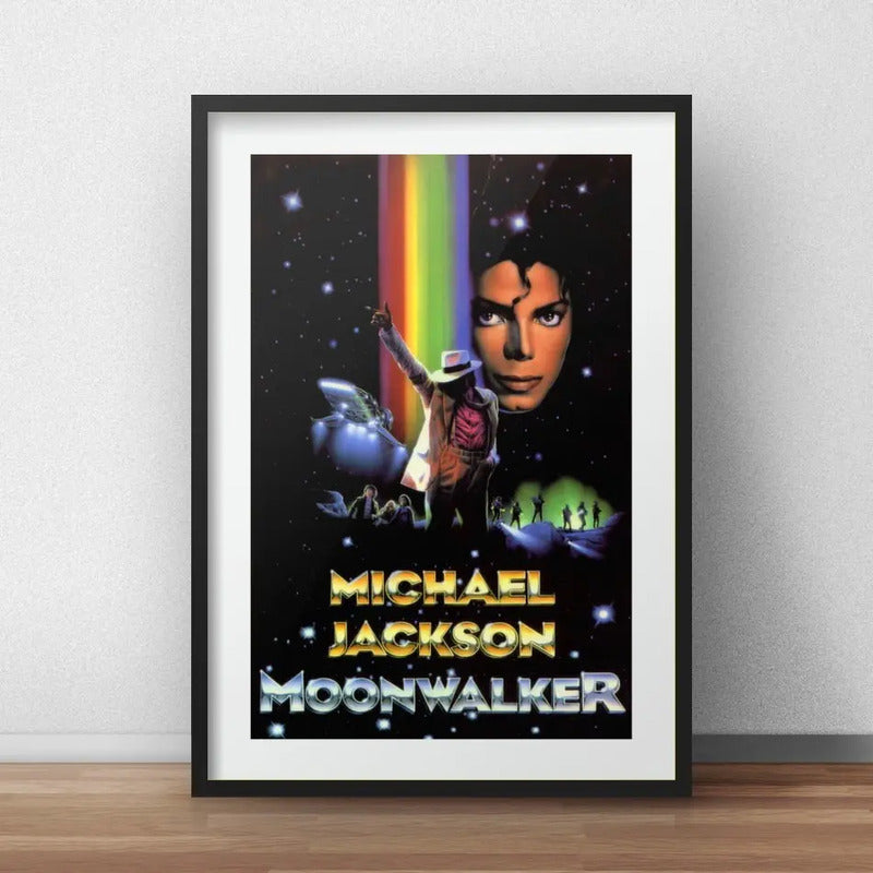 Cuadro Michael Jackson Monnwalker Musica Pop Con Paspartú Marco Negro