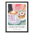 Cuadro Gioia Di Vivere Café Frase Bake Cocina Decoracion Marco Negro