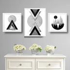 Set 3 Cuadros Geometrico Escandinavo Abstracto Decoracion B4