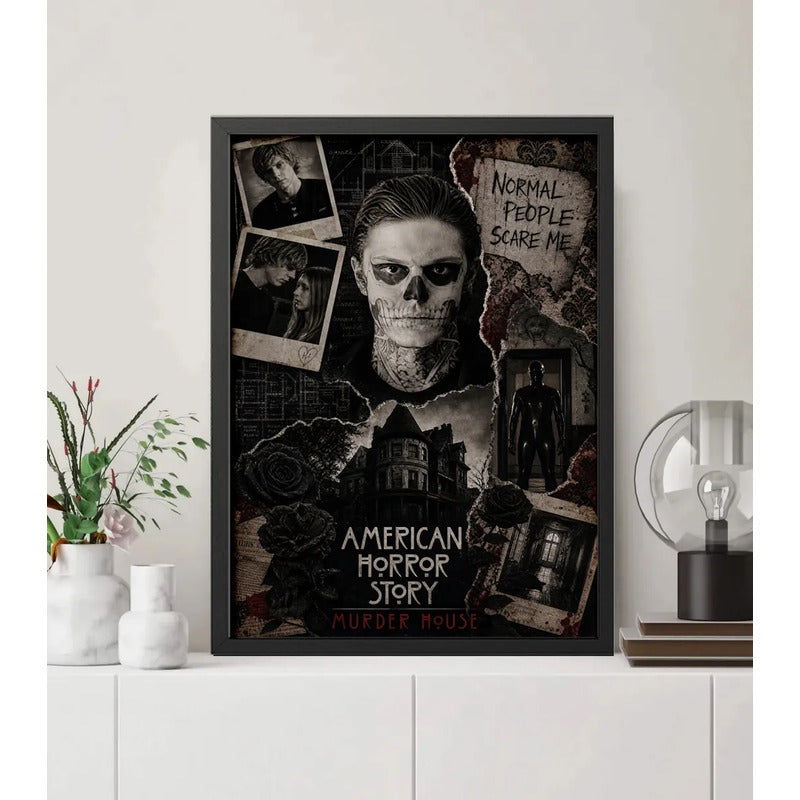 Cuadro American Horror Story Serie Tv Arte Vintage Brs2 Marco Negro