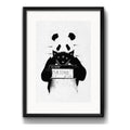 Cuadro Oso Panda Gangster Arte Decoracion Con Paspartú