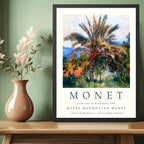 Cuadro Dormitorio Living Claude Monet Palmeras En Bordighera Marco Negro