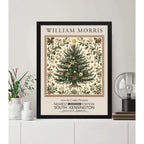 Cuadro Decoracion Arbol Navidad William Morris Navidena Art Marco Negro