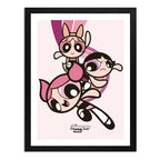Cuadro Las Chicas Superpoderosas Dormitorio Infantil Dibujo Marco Negro