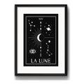 Cuadro La Luna Tarot Astrologia Arte 53x43cm Con Paspartú Marco Negro